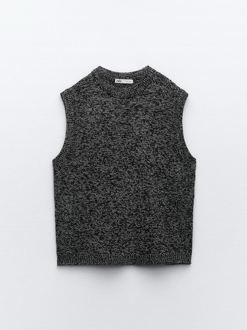 Zara Oversized Twisted Yarn Knit Vest (L)